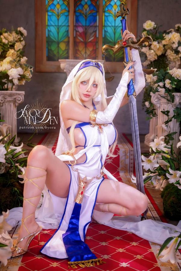    Byoru精品Cosplay：白色圣女剑姬角色扮演，大尺度唯美异世界女神，华丽装扮展现极致诱惑 - Byoru Sword Maiden [74P]第13张图片