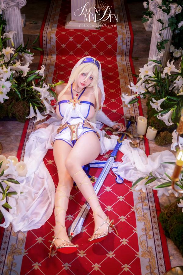    Byoru精品Cosplay：白色圣女剑姬角色扮演，大尺度唯美异世界女神，华丽装扮展现极致诱惑 - Byoru Sword Maiden [74P]第21张图片
