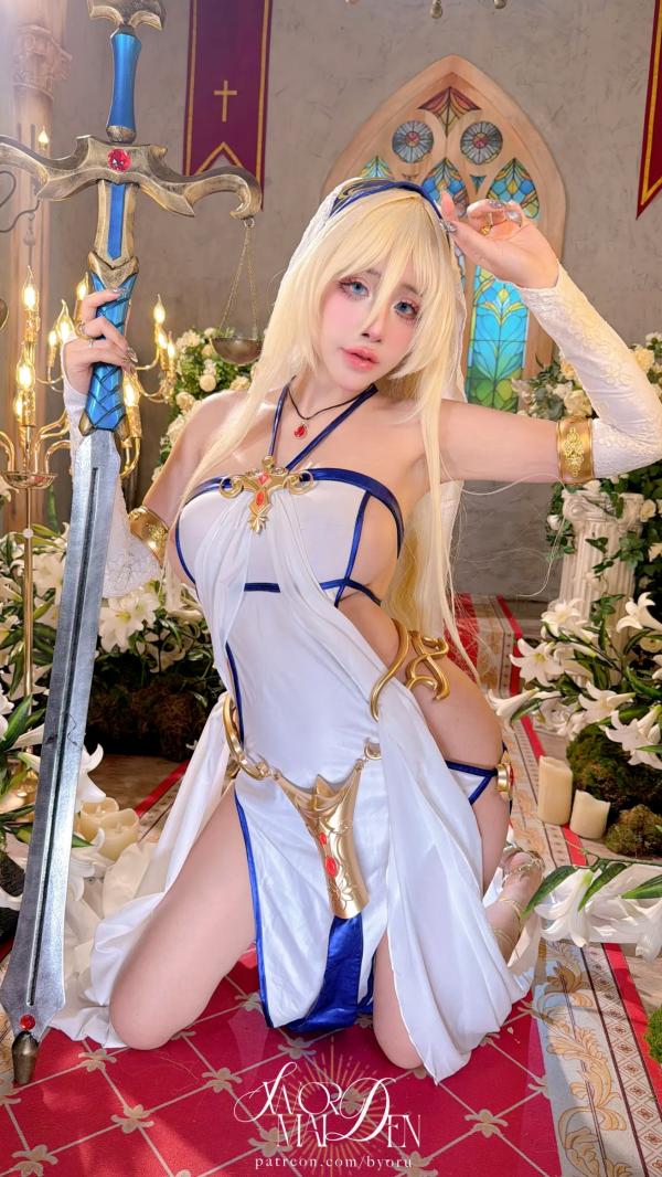    Byoru精品Cosplay：白色圣女剑姬角色扮演，大尺度唯美异世界女神，华丽装扮展现极致诱惑 - Byoru Sword Maiden [74P]第56张图片
