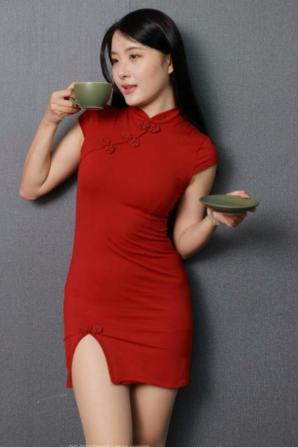    IESS异思趣向 婉萍《旗开得胜》下：精致肉丝美足与红色高跟鞋诱惑特写 [91P]第78张图片