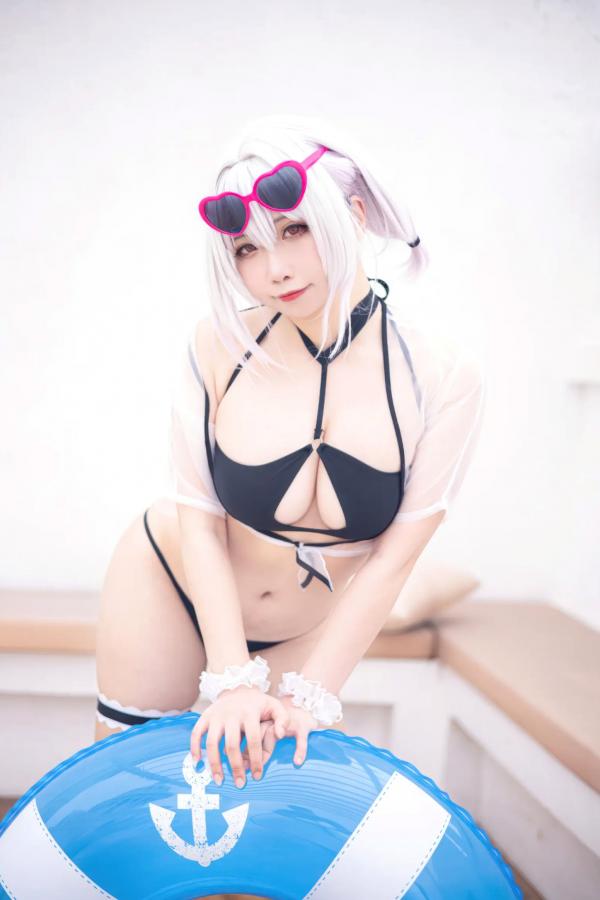    贞子蜜桃 - 天狼星泳装二次元Cos写真 泳池比基尼火辣诱惑 [30P]第7张图片