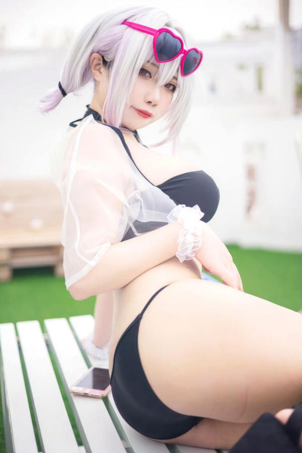    贞子蜜桃 - 天狼星泳装二次元Cos写真 泳池比基尼火辣诱惑 [30P]第19张图片