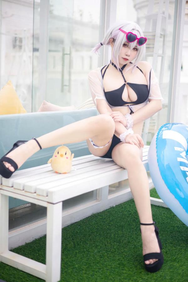    贞子蜜桃 - 天狼星泳装二次元Cos写真 泳池比基尼火辣诱惑 [30P]第21张图片
