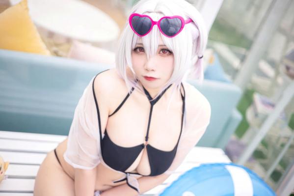    贞子蜜桃 - 天狼星泳装二次元Cos写真 泳池比基尼火辣诱惑 [30P]第23张图片