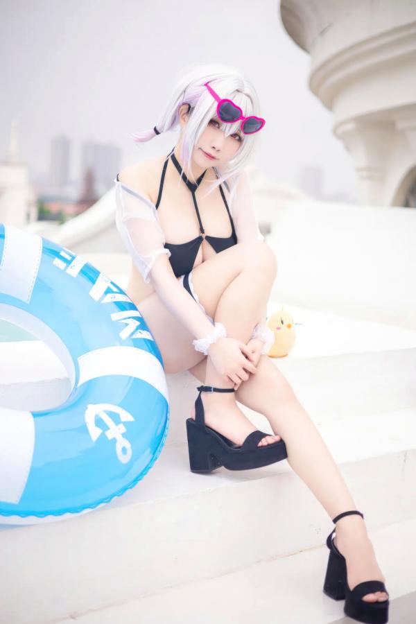    贞子蜜桃 - 天狼星泳装二次元Cos写真 泳池比基尼火辣诱惑 [30P]第27张图片