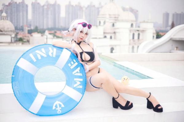    贞子蜜桃 - 天狼星泳装二次元Cos写真 泳池比基尼火辣诱惑 [30P]第28张图片