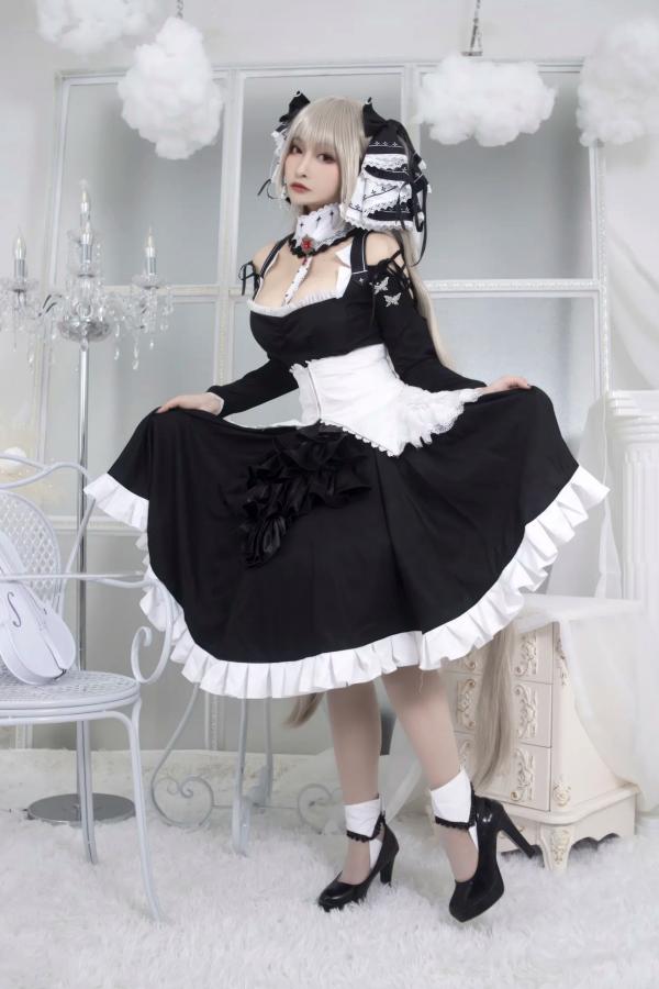    洛璃LoLiSAMA 碧蓝航线可畏Cosplay，精致哥特风女仆装视觉盛宴[60P]第1张图片