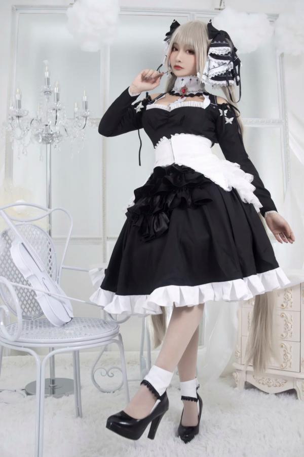    洛璃LoLiSAMA 碧蓝航线可畏Cosplay，精致哥特风女仆装视觉盛宴[60P]第4张图片