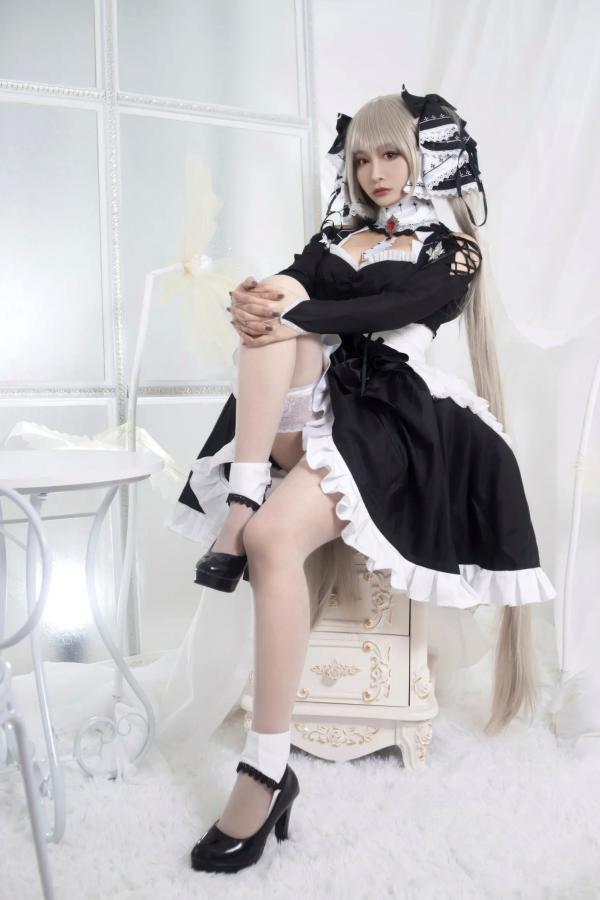    洛璃LoLiSAMA 碧蓝航线可畏Cosplay，精致哥特风女仆装视觉盛宴[60P]第9张图片