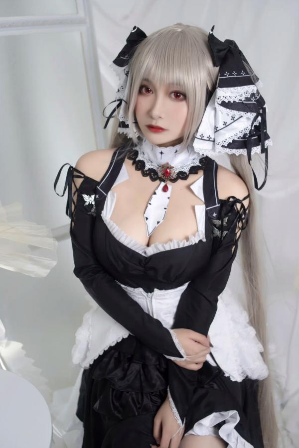    洛璃LoLiSAMA 碧蓝航线可畏Cosplay，精致哥特风女仆装视觉盛宴[60P]第22张图片
