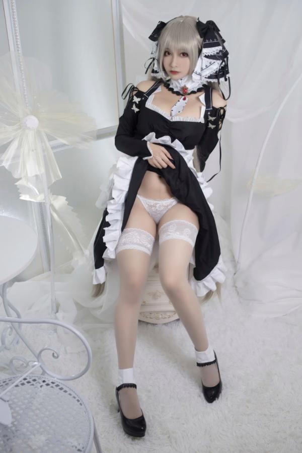    洛璃LoLiSAMA 碧蓝航线可畏Cosplay，精致哥特风女仆装视觉盛宴[60P]第27张图片