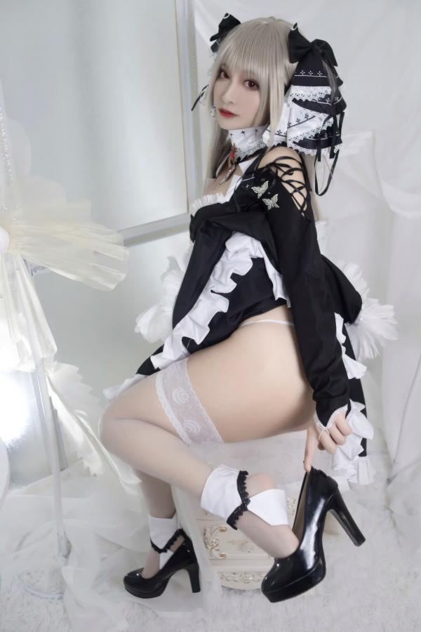    洛璃LoLiSAMA 碧蓝航线可畏Cosplay，精致哥特风女仆装视觉盛宴[60P]第35张图片