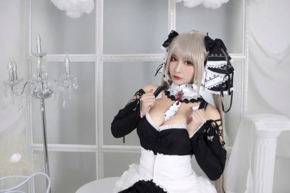    洛璃LoLiSAMA 碧蓝航线可畏Cosplay，精致哥特风女仆装视觉盛宴[60P]第45张图片