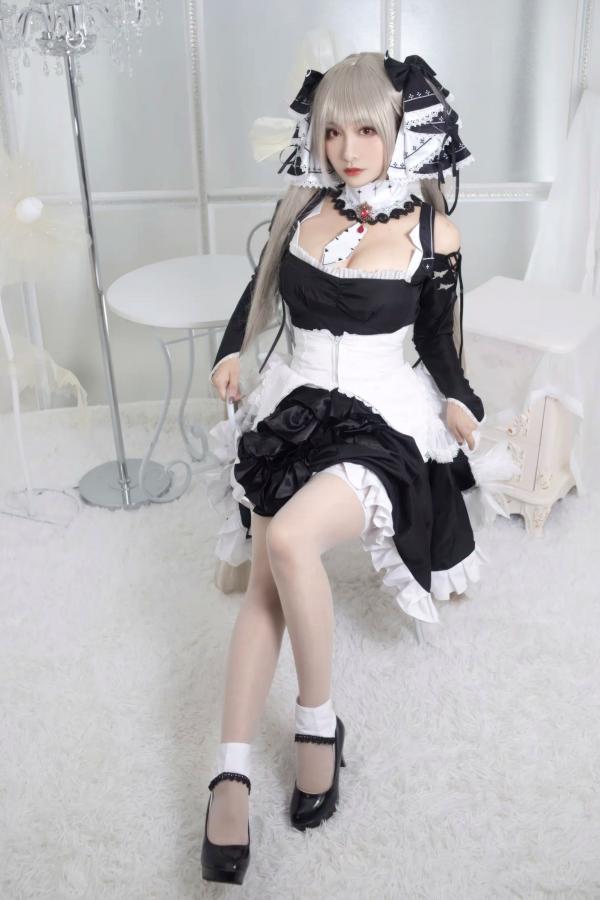    洛璃LoLiSAMA 碧蓝航线可畏Cosplay，精致哥特风女仆装视觉盛宴[60P]第50张图片