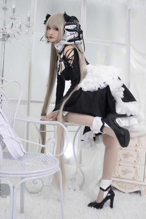    洛璃LoLiSAMA 碧蓝航线可畏Cosplay，精致哥特风女仆装视觉盛宴[60P]第60张图片