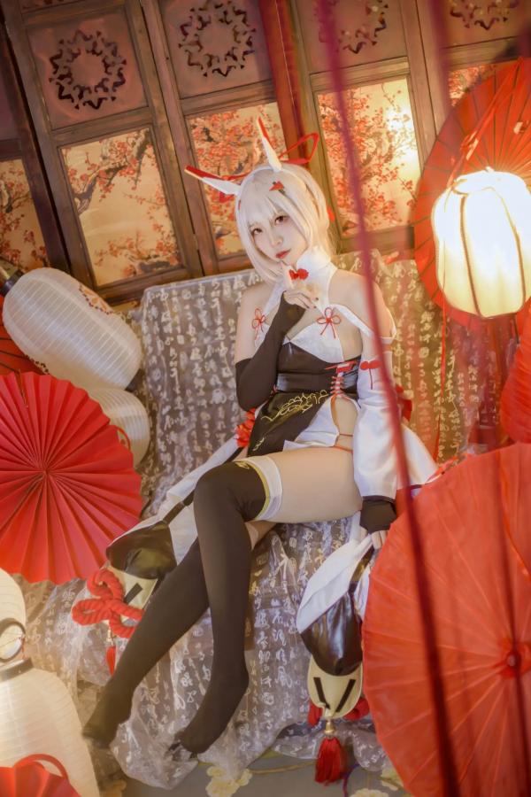    [二佐Nisa] 碧蓝航线绫波新春旗袍Cosplay，精致绝美演绎，国风红白配色氛围感写真，还原度极高，视觉盛宴 [27P]第11张图片