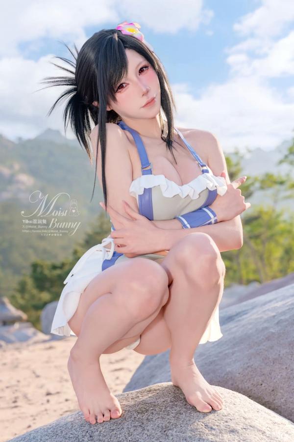    咬一口兔娘 - 2025泳装限定作：蒂法海边假日风情，夏日白皙比基尼与角色扮演写真，极致动人 [80P]第31张图片
