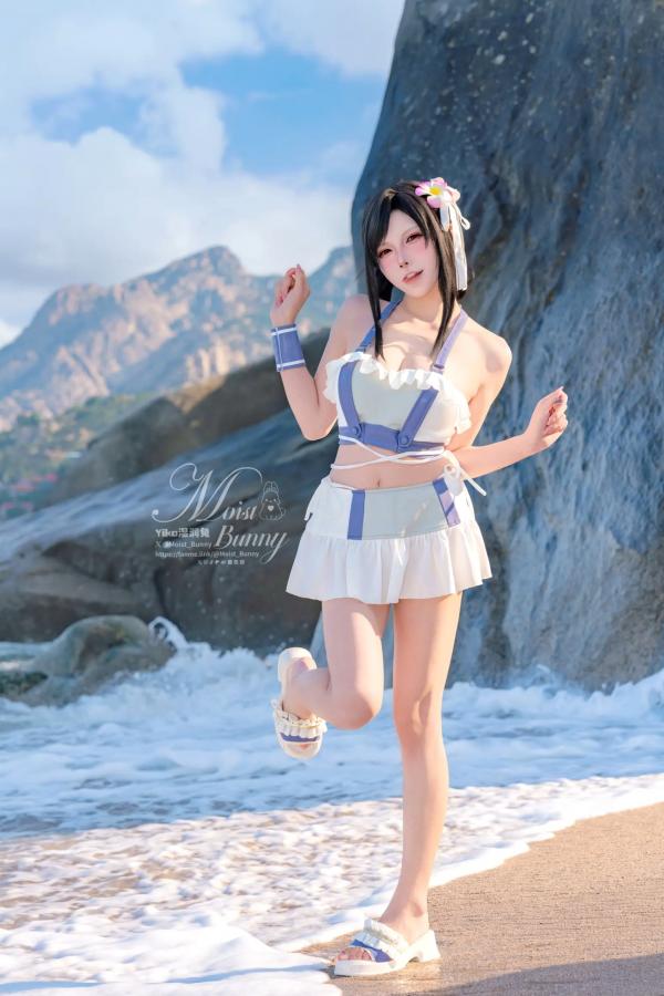    咬一口兔娘 - 2025泳装限定作：蒂法海边假日风情，夏日白皙比基尼与角色扮演写真，极致动人 [80P]第33张图片