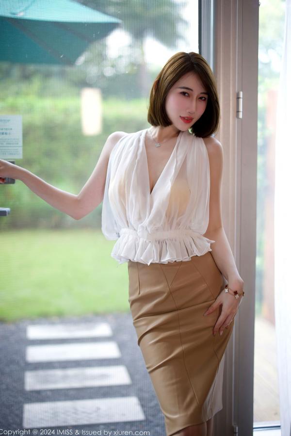   IMiss爱蜜社-779-瑞妤-白纱纱肉色紧身短裙-酒店私房唯美丝袜-2024.11.04第6张图片