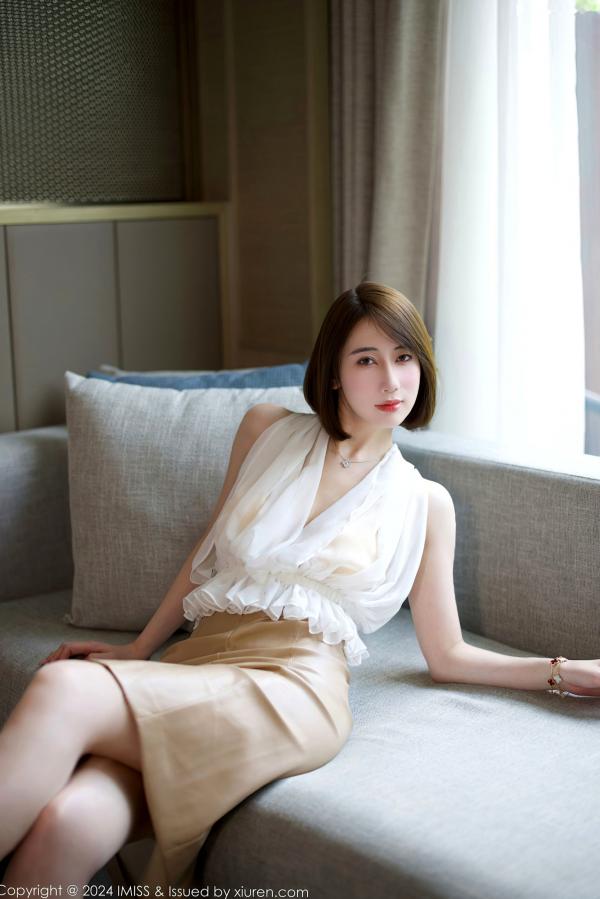    IMiss爱蜜社-779-瑞妤-白纱纱肉色紧身短裙-酒店私房唯美丝袜-2024.11.04第8张图片