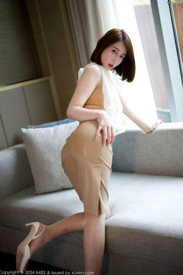    IMiss爱蜜社-779-瑞妤-白纱纱肉色紧身短裙-酒店私房唯美丝袜-2024.11.04第10张图片