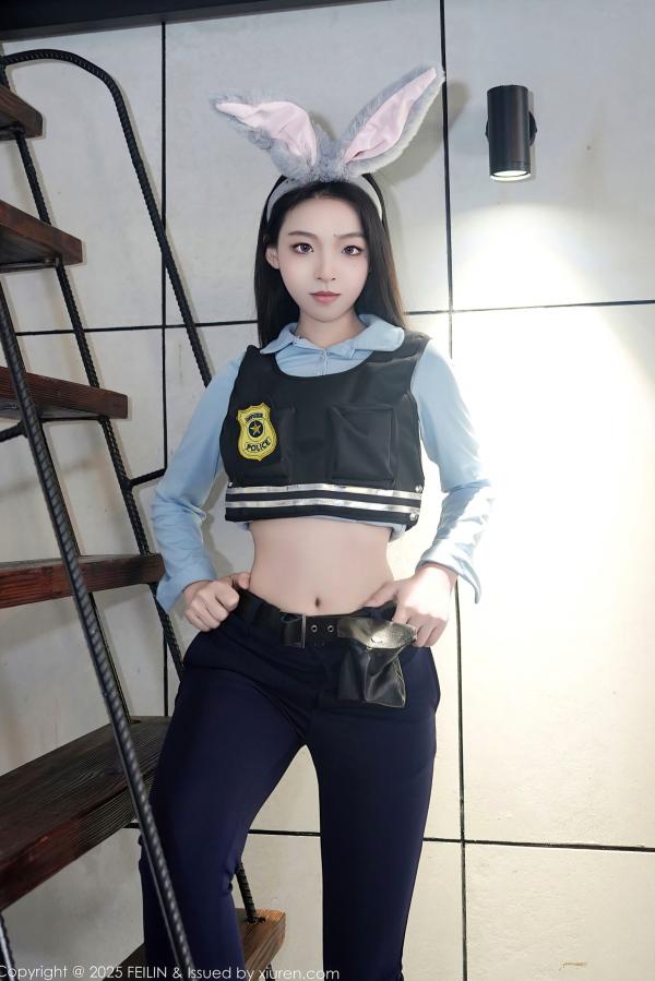    FeiLin嗲囡囡-497-芝樱-兔女郎警官-2025.01.02第2张图片