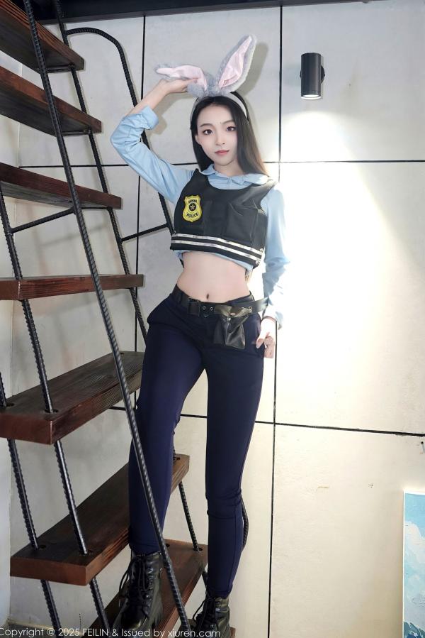    FeiLin嗲囡囡-497-芝樱-兔女郎警官-2025.01.02第3张图片
