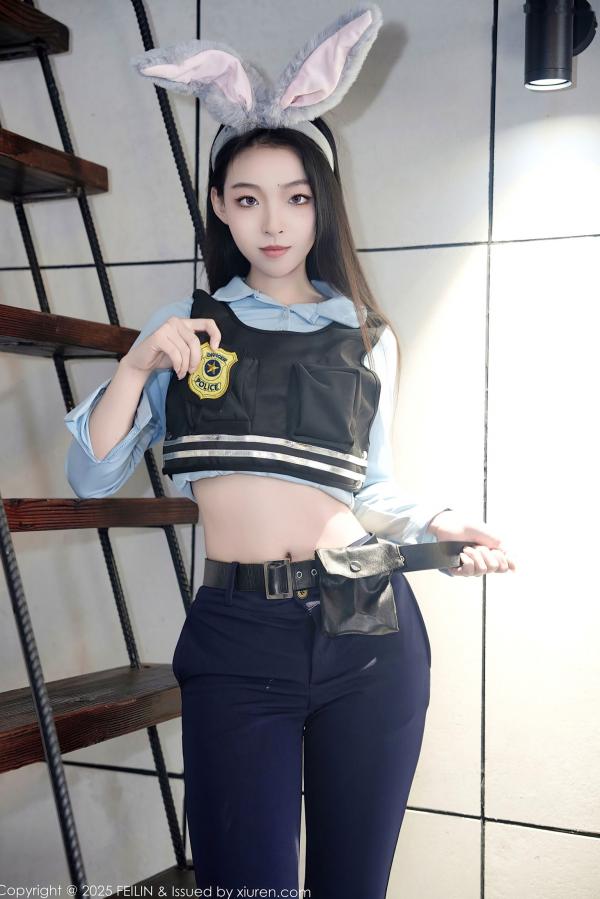    FeiLin嗲囡囡-497-芝樱-兔女郎警官-2025.01.02第6张图片