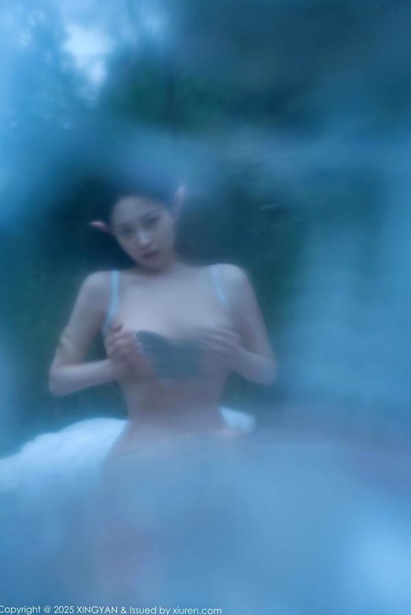    XingYan星颜社-314-清妙-森林精灵Cosplay-白色长裙诱惑-户外仙境写真-2025.02.26第41张图片