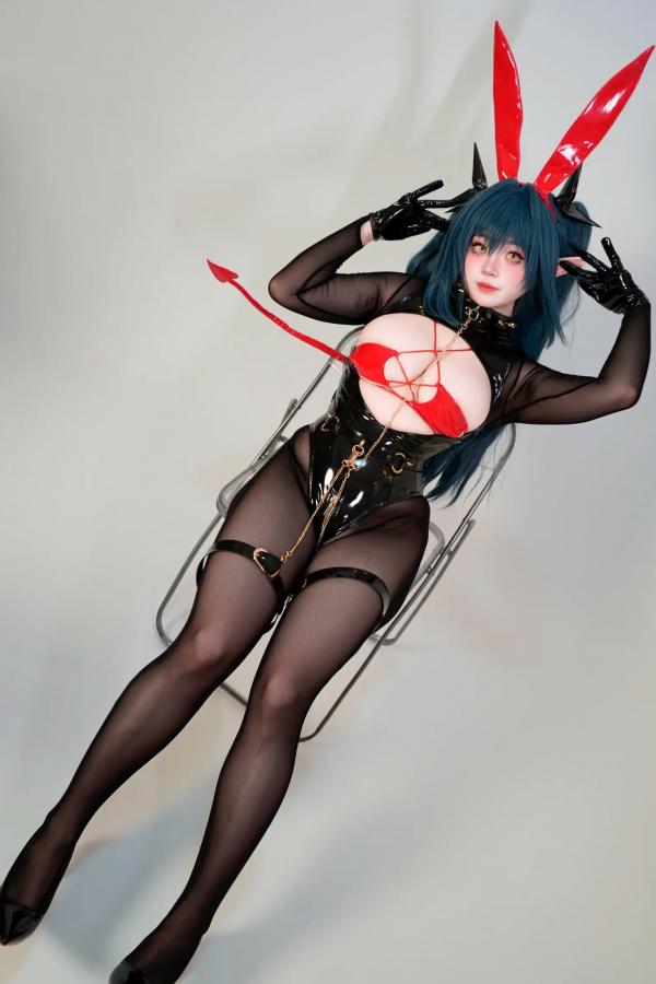   一只猫猫帽 雷根斯堡 - 暗黑魅魔风Cosplay连体衣束缚私房福利写真[196P]第23张图片