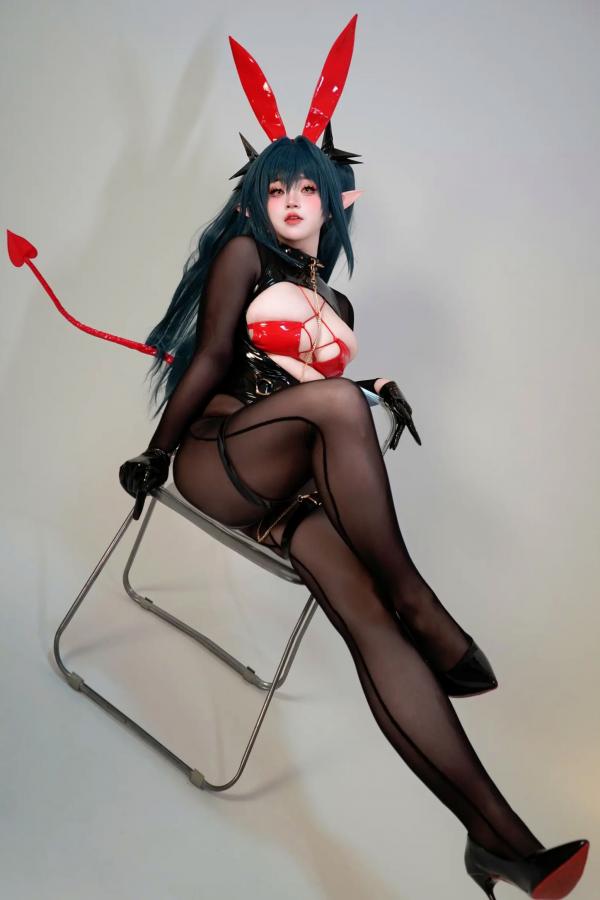    一只猫猫帽 雷根斯堡 - 暗黑魅魔风Cosplay连体衣束缚私房福利写真[196P]第47张图片