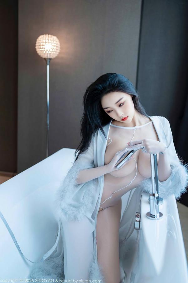    XingYan星颜社-307-清妙：白色透视连体丝袜私房写真，浴缸湿身诱惑，极品性感御姐女神-2025.02.12第9张图片