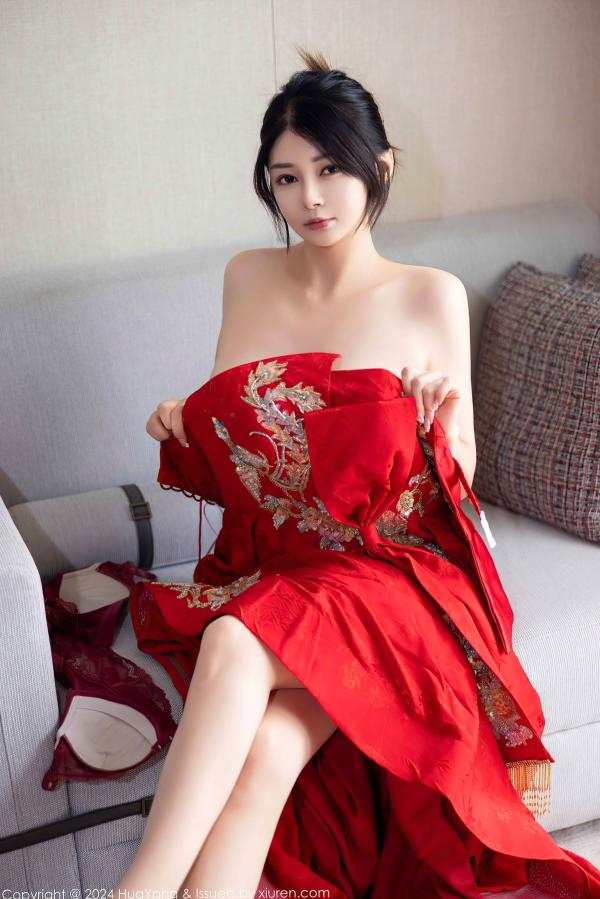    HuaYang花漾-623-凯竹Quinn红色旗袍长裙私房写真，极致火辣诱惑，无圣光大尺度美图福利第11张图片