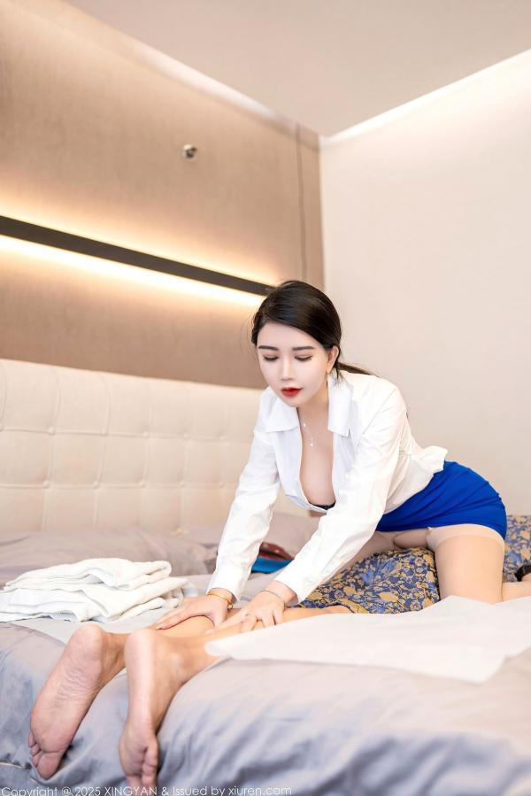    星颜社：李若汐私房按摩场景写真，黑bra搭配丝袜高跟，极尽妩媚诱惑，高端人像摄影第16张图片