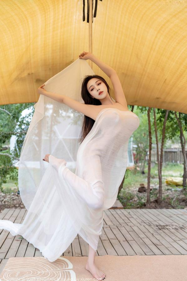    XingYan星颜社-298-清妙：户外透视白纱写真，钢管舞撩人姿态，唯美私房展现极致诱惑爆乳曲线 - 2025.01.09第12张图片