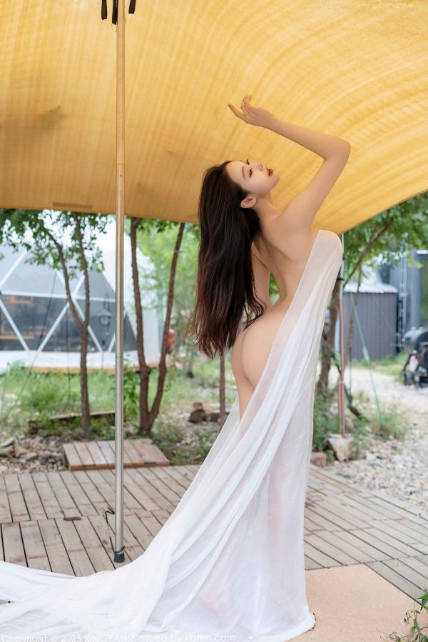    XingYan星颜社-298-清妙：户外透视白纱写真，钢管舞撩人姿态，唯美私房展现极致诱惑爆乳曲线 - 2025.01.09第15张图片