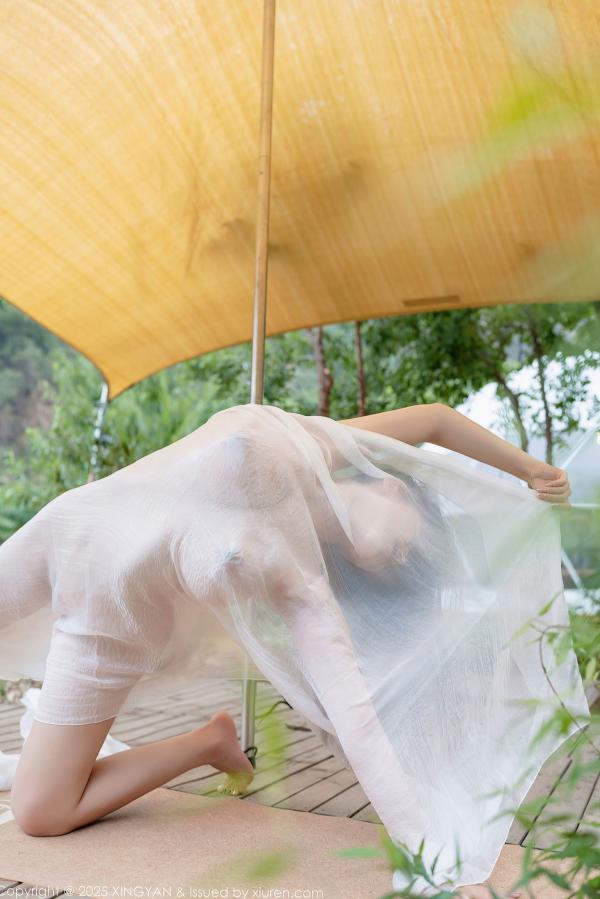    XingYan星颜社-298-清妙：户外透视白纱写真，钢管舞撩人姿态，唯美私房展现极致诱惑爆乳曲线 - 2025.01.09第23张图片