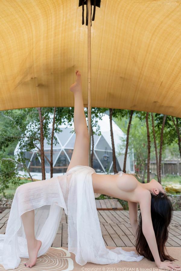    XingYan星颜社-298-清妙：户外透视白纱写真，钢管舞撩人姿态，唯美私房展现极致诱惑爆乳曲线 - 2025.01.09第30张图片