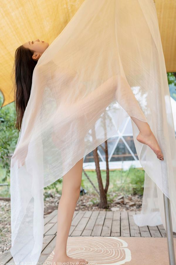    XingYan星颜社-298-清妙：户外透视白纱写真，钢管舞撩人姿态，唯美私房展现极致诱惑爆乳曲线 - 2025.01.09第54张图片