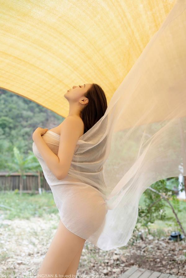    XingYan星颜社-298-清妙：户外透视白纱写真，钢管舞撩人姿态，唯美私房展现极致诱惑爆乳曲线 - 2025.01.09第57张图片