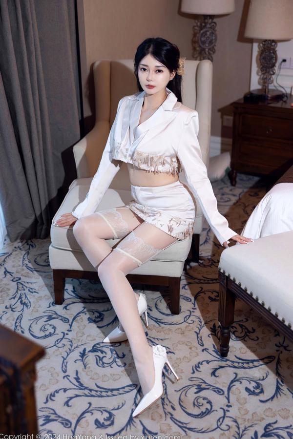   HuaYang花漾-615-凯竹Quinn-性感白丝私房照-纯欲风白色蕾丝内衣女神-2024.11.01无圣光大尺度美图第9张图片