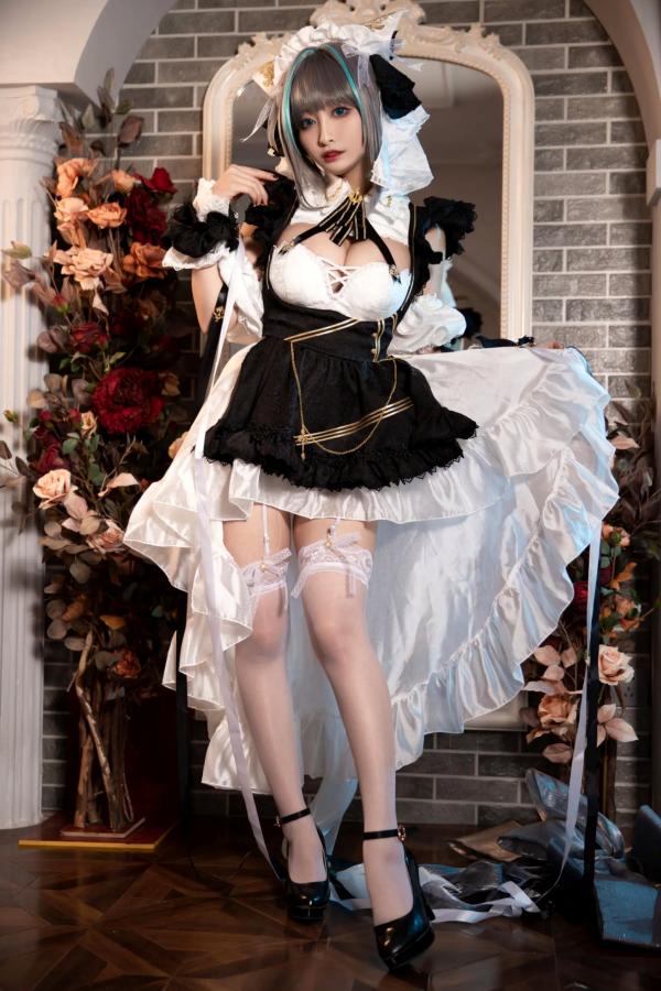    洛璃LoLiSAMA 碧蓝航线柴郡Cosplay[67P]，华丽女仆装超大尺度诱惑私房写真第8张图片