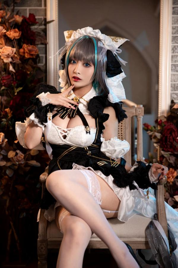    洛璃LoLiSAMA 碧蓝航线柴郡Cosplay[67P]，华丽女仆装超大尺度诱惑私房写真第15张图片