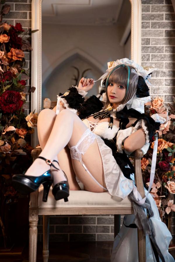    洛璃LoLiSAMA 碧蓝航线柴郡Cosplay[67P]，华丽女仆装超大尺度诱惑私房写真第19张图片