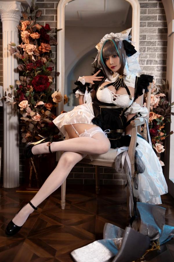    洛璃LoLiSAMA 碧蓝航线柴郡Cosplay[67P]，华丽女仆装超大尺度诱惑私房写真第31张图片