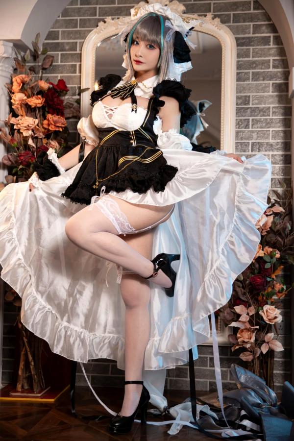    洛璃LoLiSAMA 碧蓝航线柴郡Cosplay[67P]，华丽女仆装超大尺度诱惑私房写真第33张图片