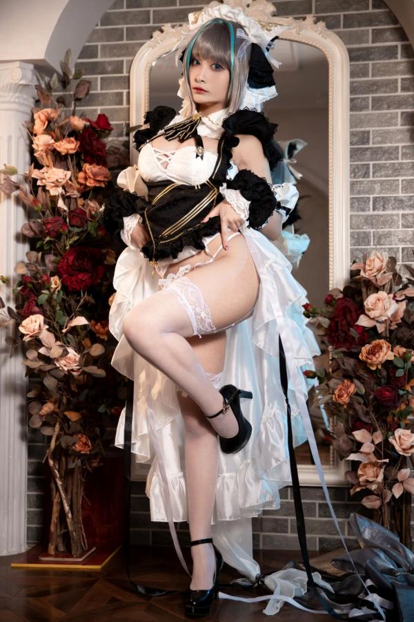    洛璃LoLiSAMA 碧蓝航线柴郡Cosplay[67P]，华丽女仆装超大尺度诱惑私房写真第34张图片