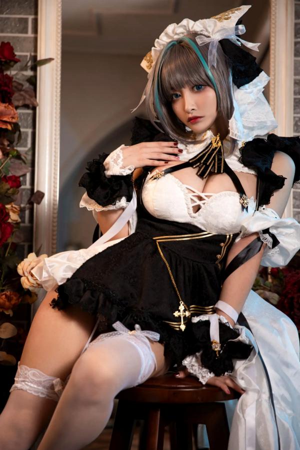    洛璃LoLiSAMA 碧蓝航线柴郡Cosplay[67P]，华丽女仆装超大尺度诱惑私房写真第37张图片