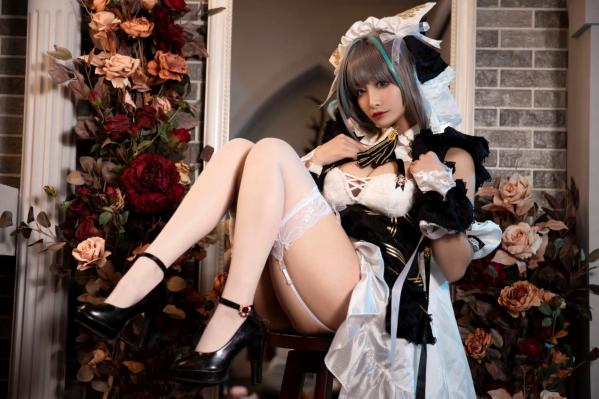   洛璃LoLiSAMA 碧蓝航线柴郡Cosplay[67P]，华丽女仆装超大尺度诱惑私房写真第41张图片