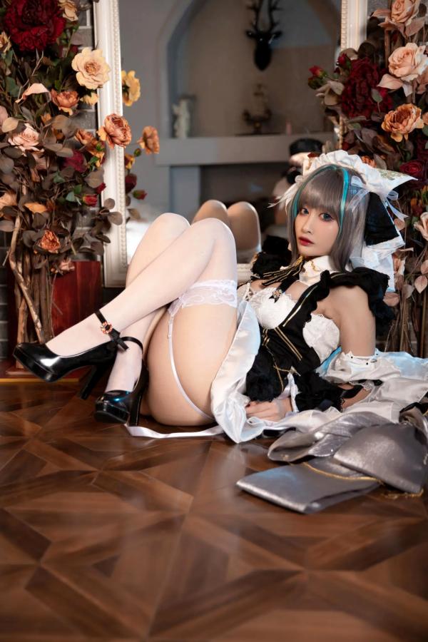    洛璃LoLiSAMA 碧蓝航线柴郡Cosplay[67P]，华丽女仆装超大尺度诱惑私房写真第60张图片